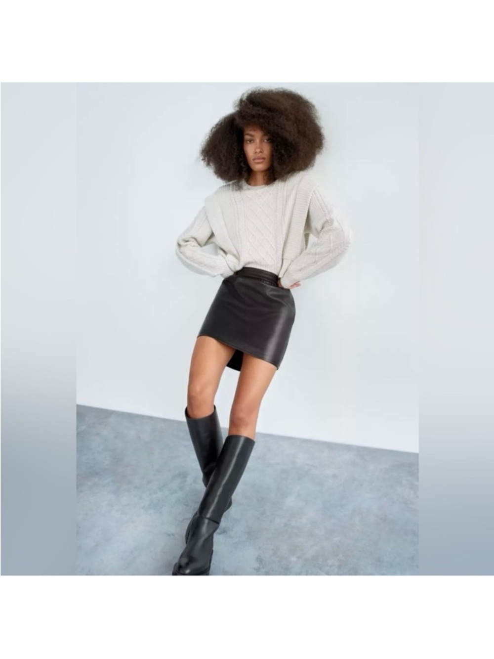 Aritzia Babaton Vegan Leather Mini Skirt BUNDLE Black AND Brown pockets boho - Picture 2 of 13